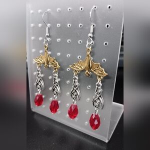 Goth Bat Earrings (NWT)